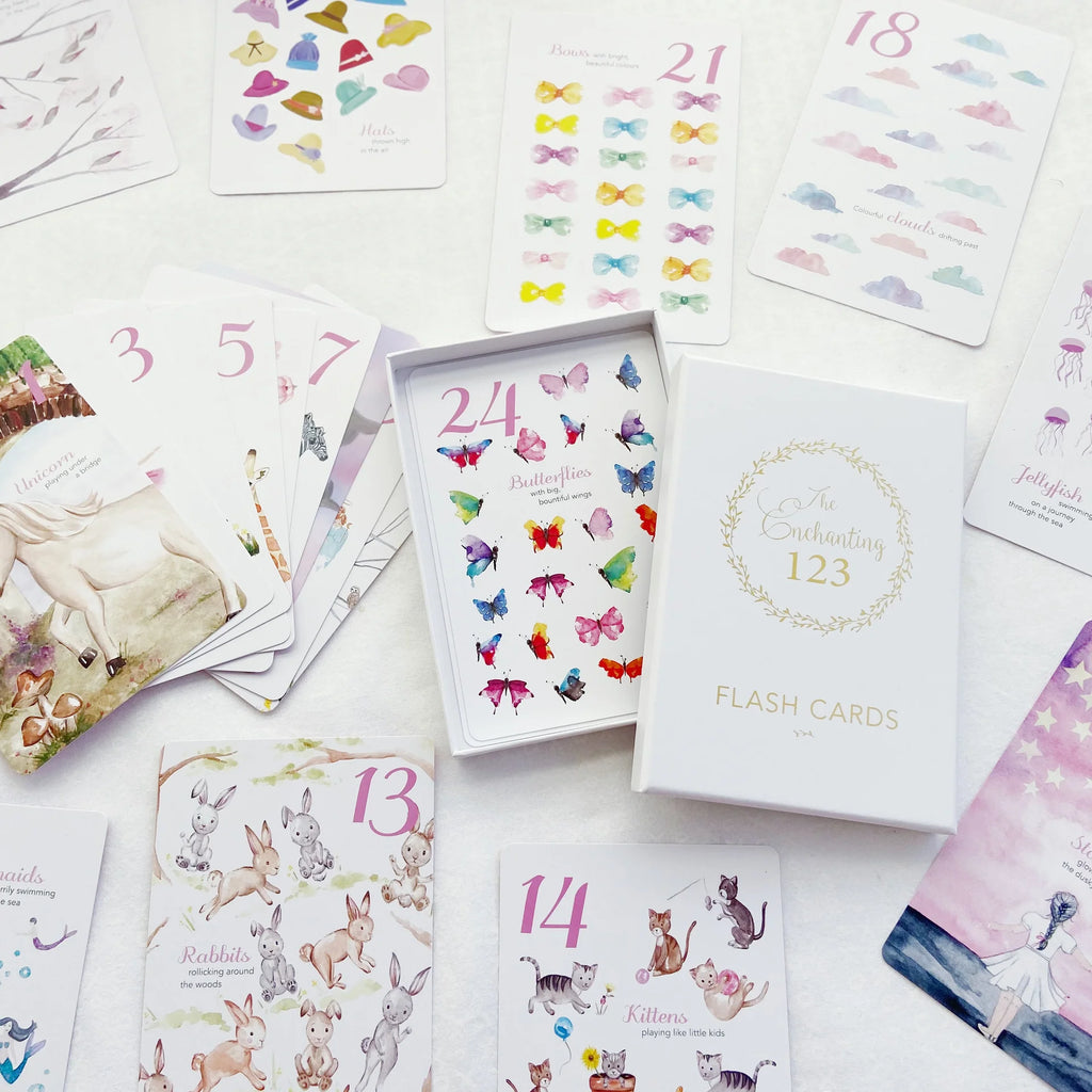 Adored Illustrations The Enchanting 123 Flash Cards