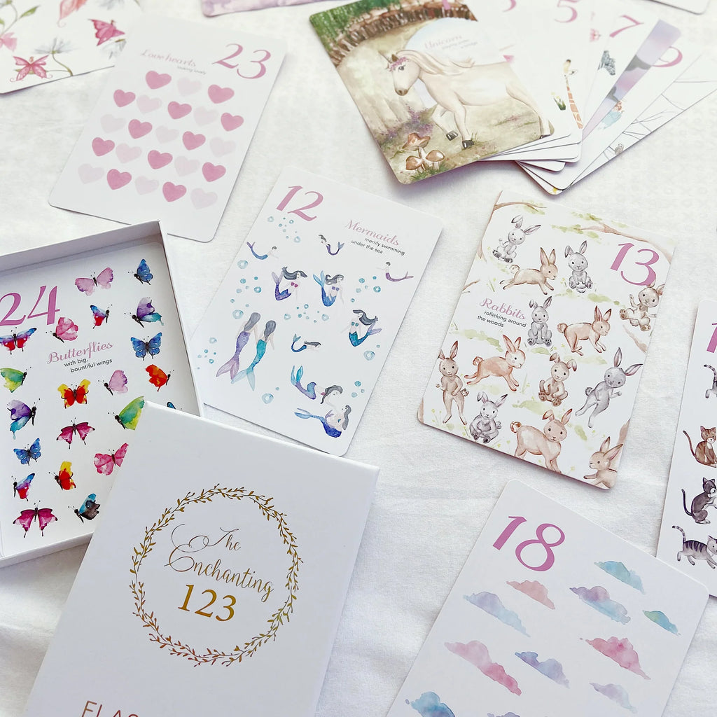 Adored Illustrations The Enchanting 123 Flash Cards