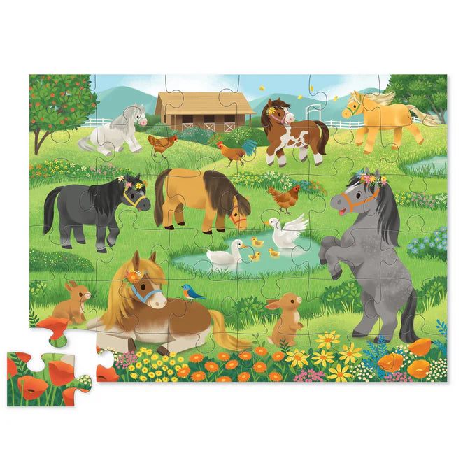 Crocodile Creek 36 pc Classic Floor Puzzle - Pretty Ponies