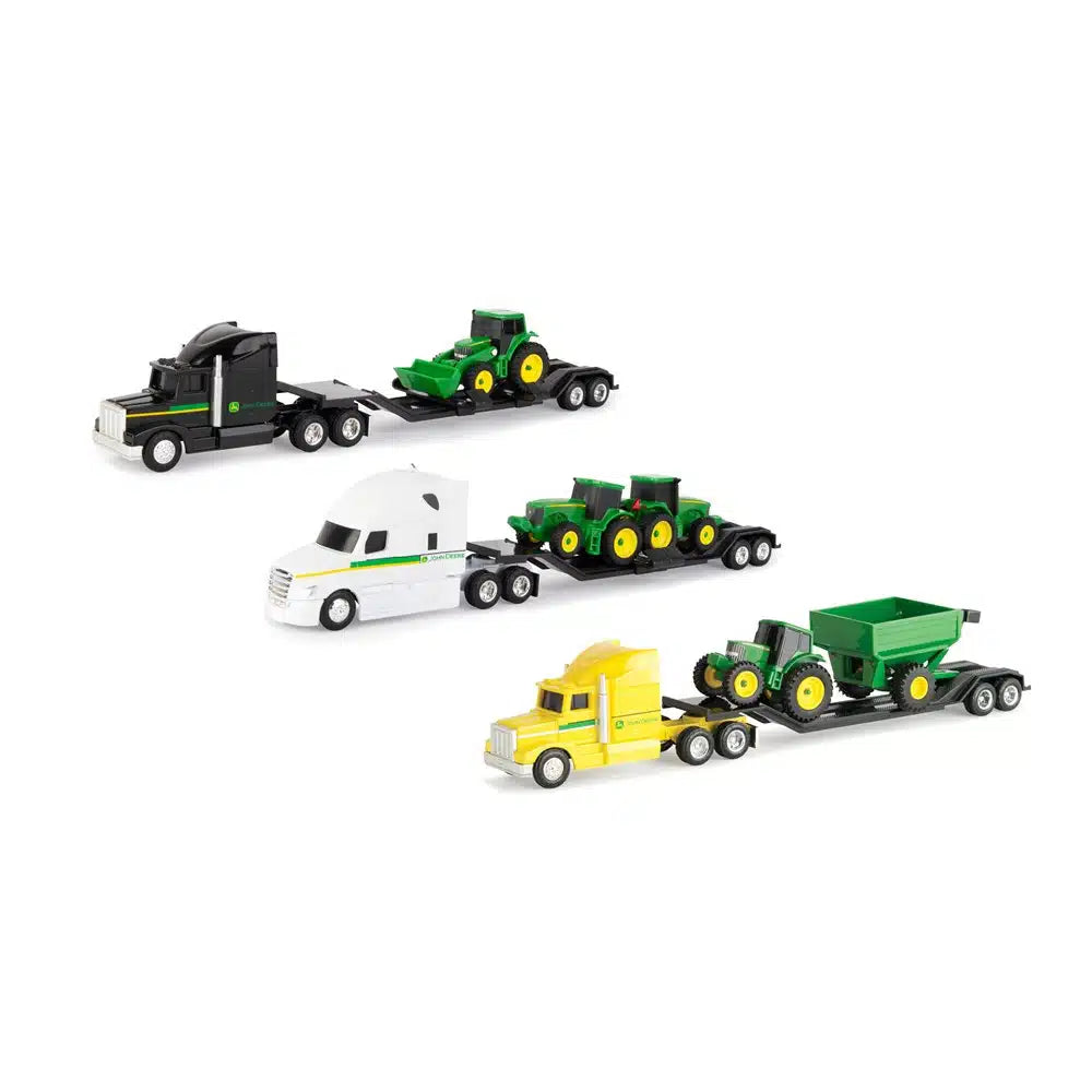 John Deere Toys Farm Semi Hauler Truck - White