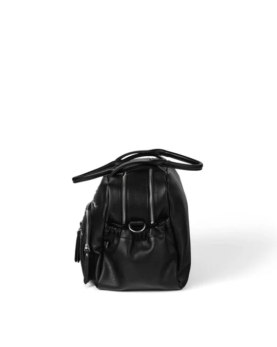 OiOi Carry All Nappy Bag - Black Dimple Vegan Leather