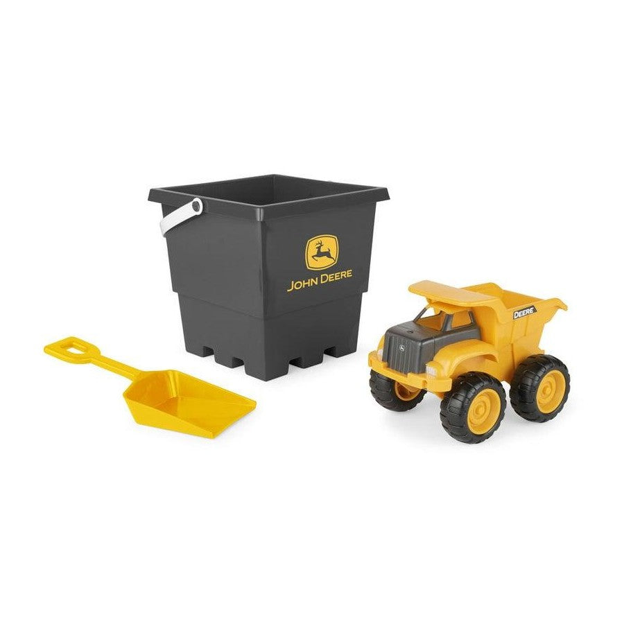 John Deere Toys 15cm Sand Pit Bucket Set - Yellow Dump Truck