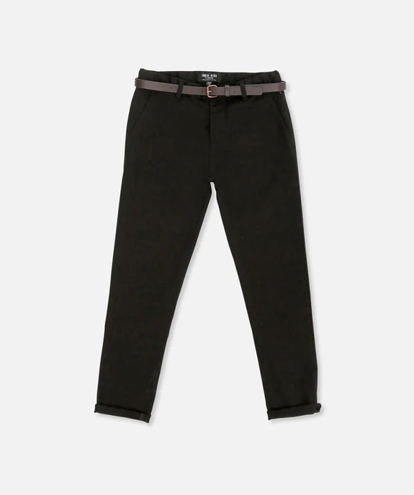 Indie Kids Cuba Stretch Chino Pant - Black (Sizes 8-14)