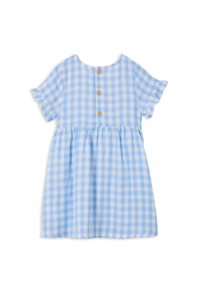 Milky Blue Check Dress