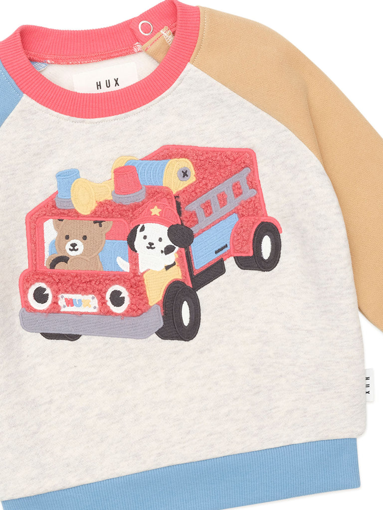 Huxbaby Fire Truck Hux Sweatshirt - Multi