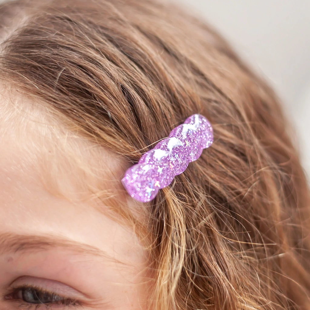 Lauren Hinkley Purple Sparkle Glitter Clips