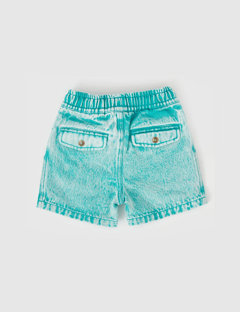 Goldie + Ace Noah Denim Shorts - Turquoise