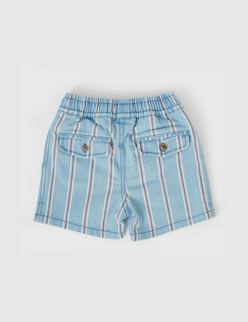 Goldie + Ace Noah Denim Shorts - Classic Stripe