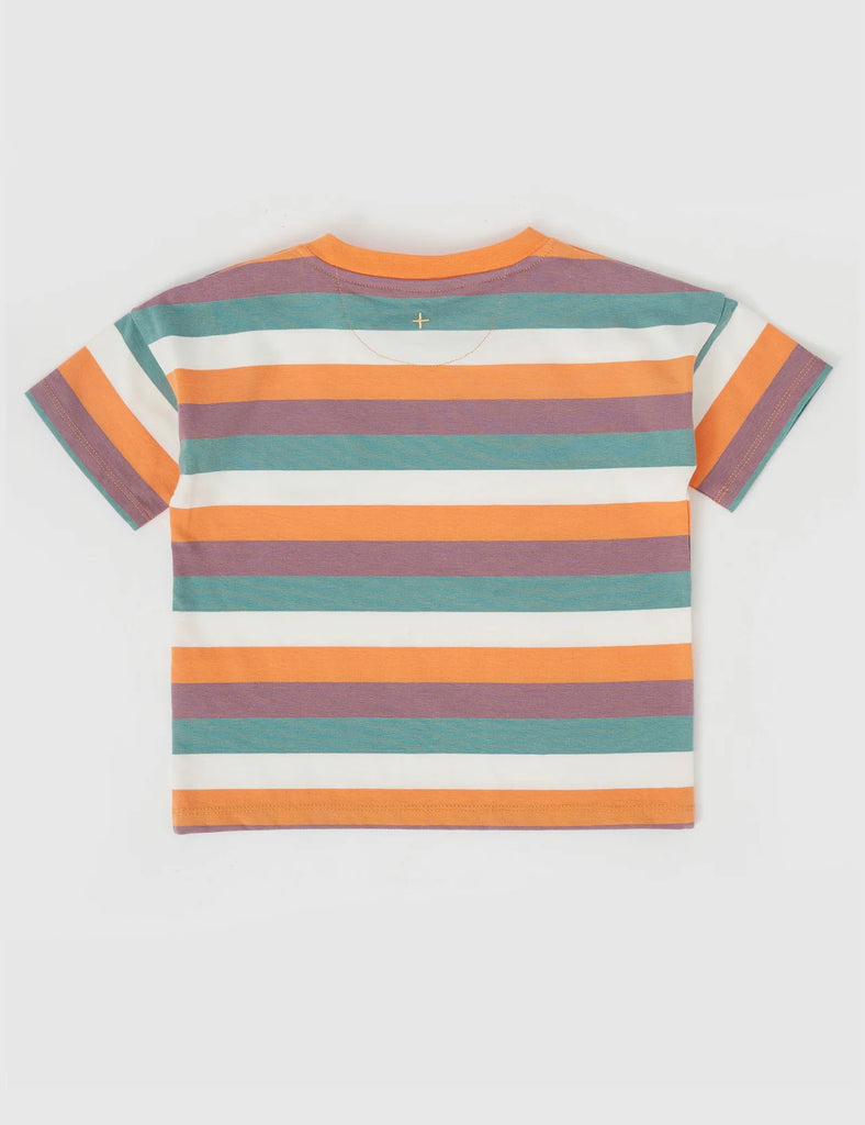 Goldie + Ace Dino Valley Nostalgia Stripe T-Shirt - Golden Multi