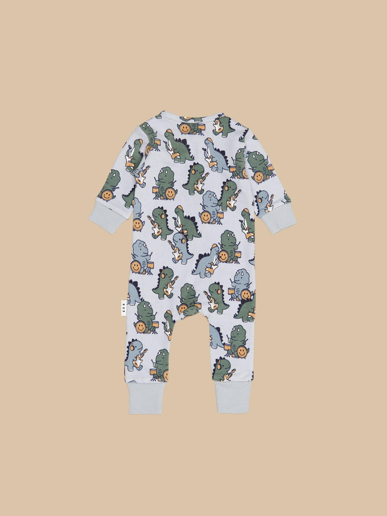 Huxbaby DINO BAND ROMPER - Slate