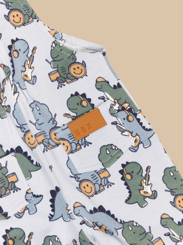 Huxbaby DINO BAND OVERALL - Slate