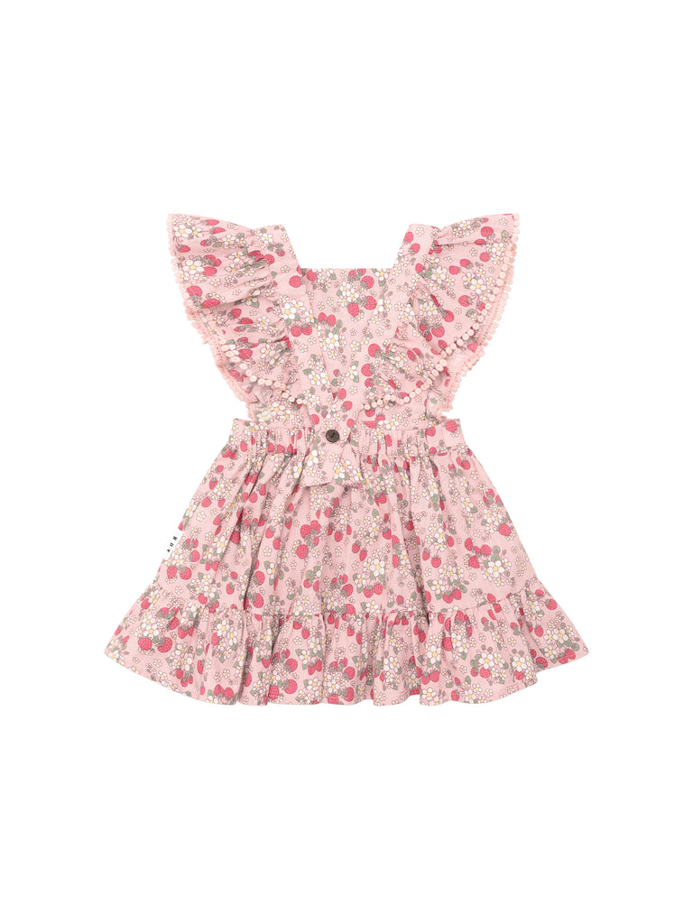 Huxbaby Vintage Strawberry Ruffle Dress - Blush