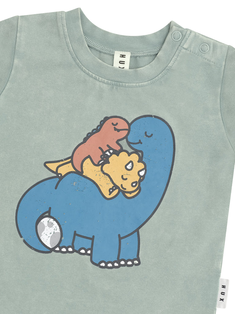 Huxbaby Cuddlesaurus T-Shirt - Washed Jalapeno