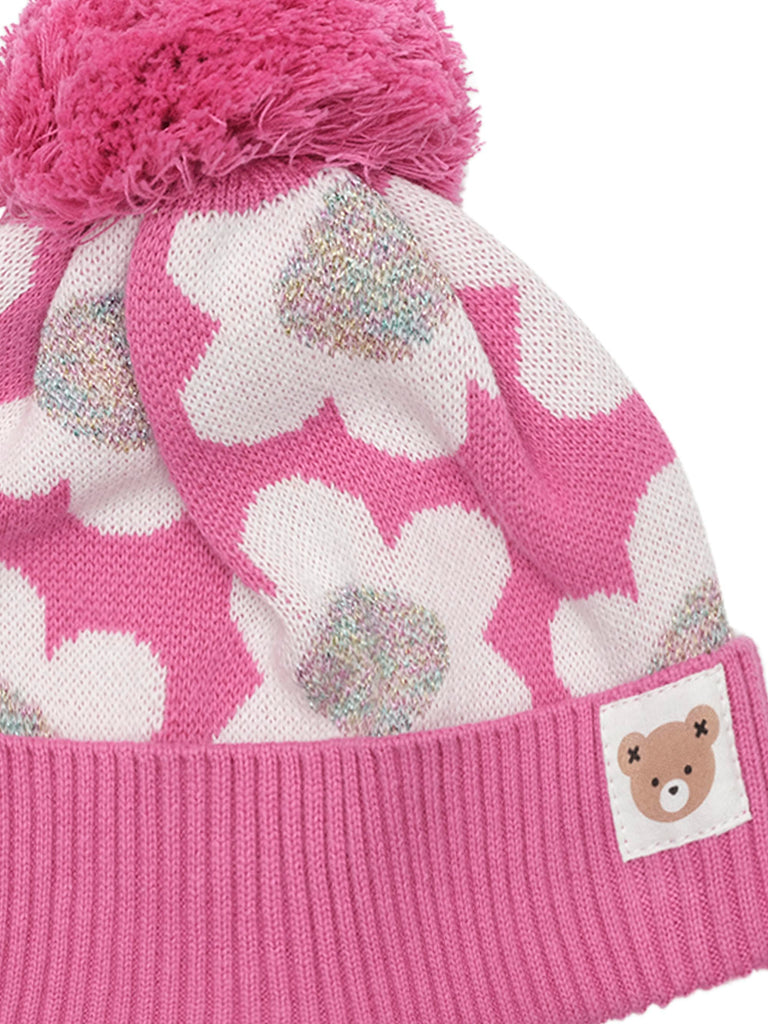 Huxbaby Daisy Knit Beanie - Raspberry