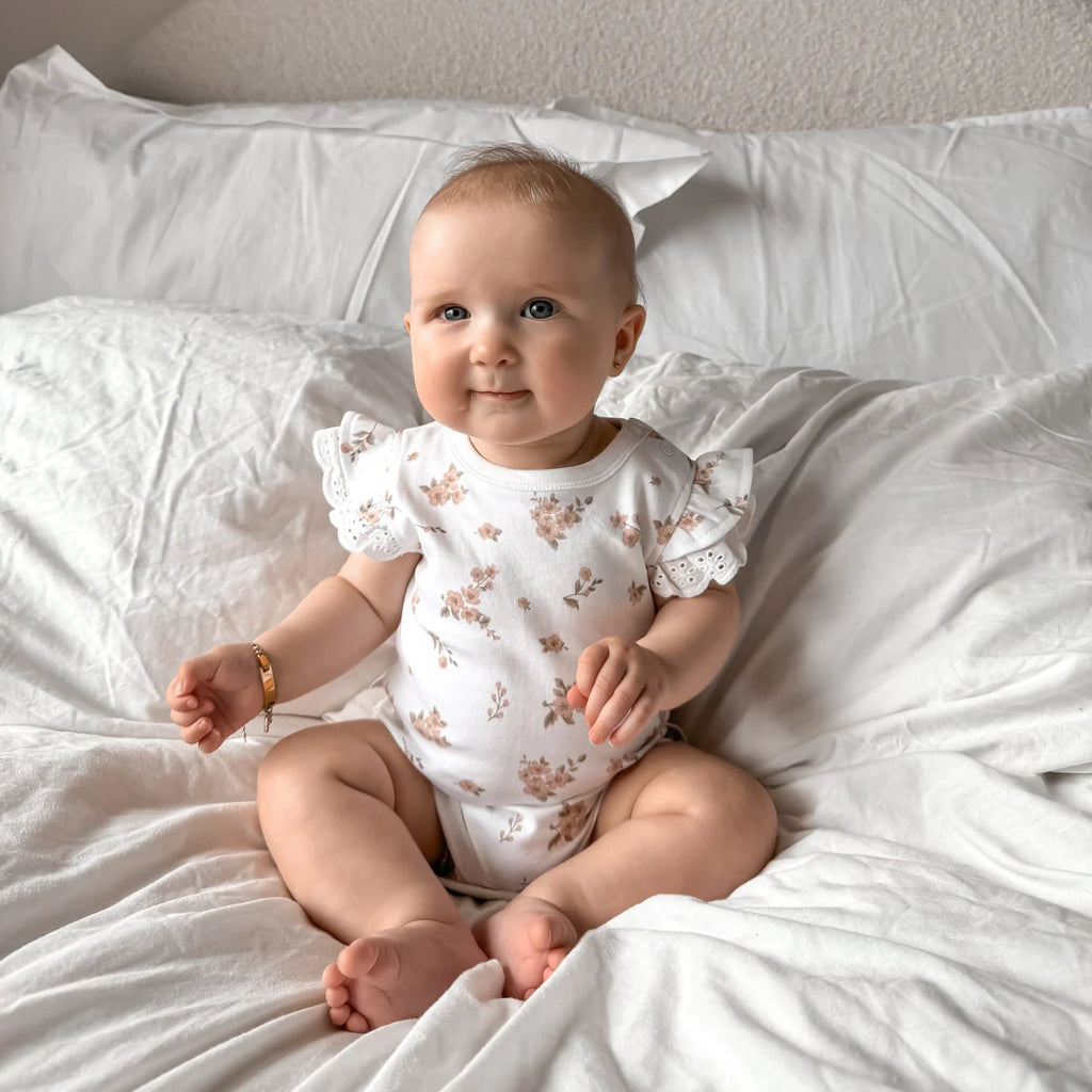 Aster & Oak Blossom AOP Onesie - White