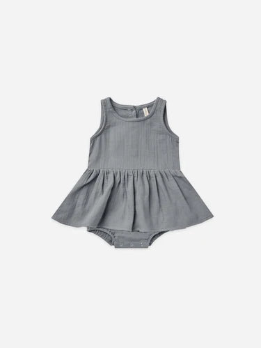 Ocean - Skirted Tank Romper | Laurie Claire Kids