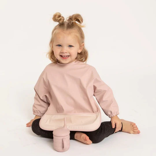 ALL4ELLA Recycled Long Sleeve Bib - Two-Tone Pink