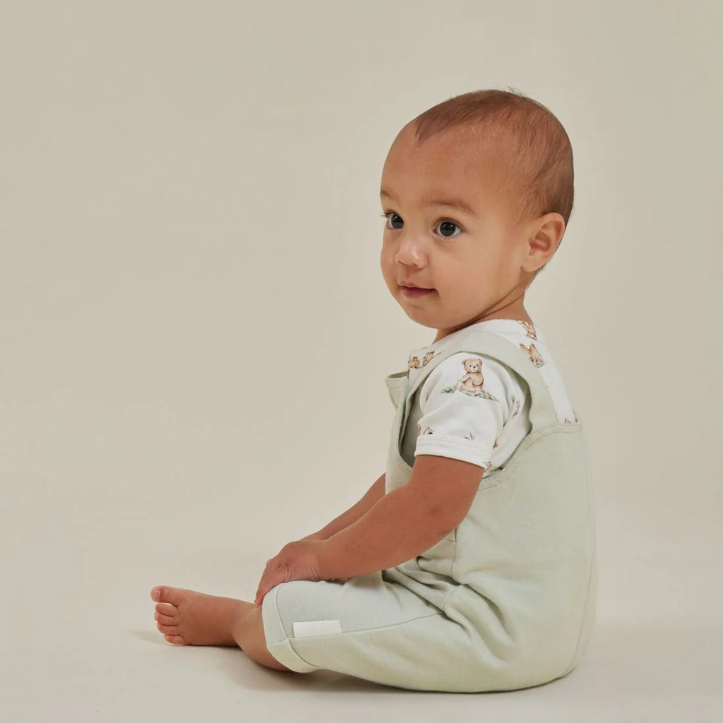 Aster & Oak Teddy Picnic AOP Onesie - White