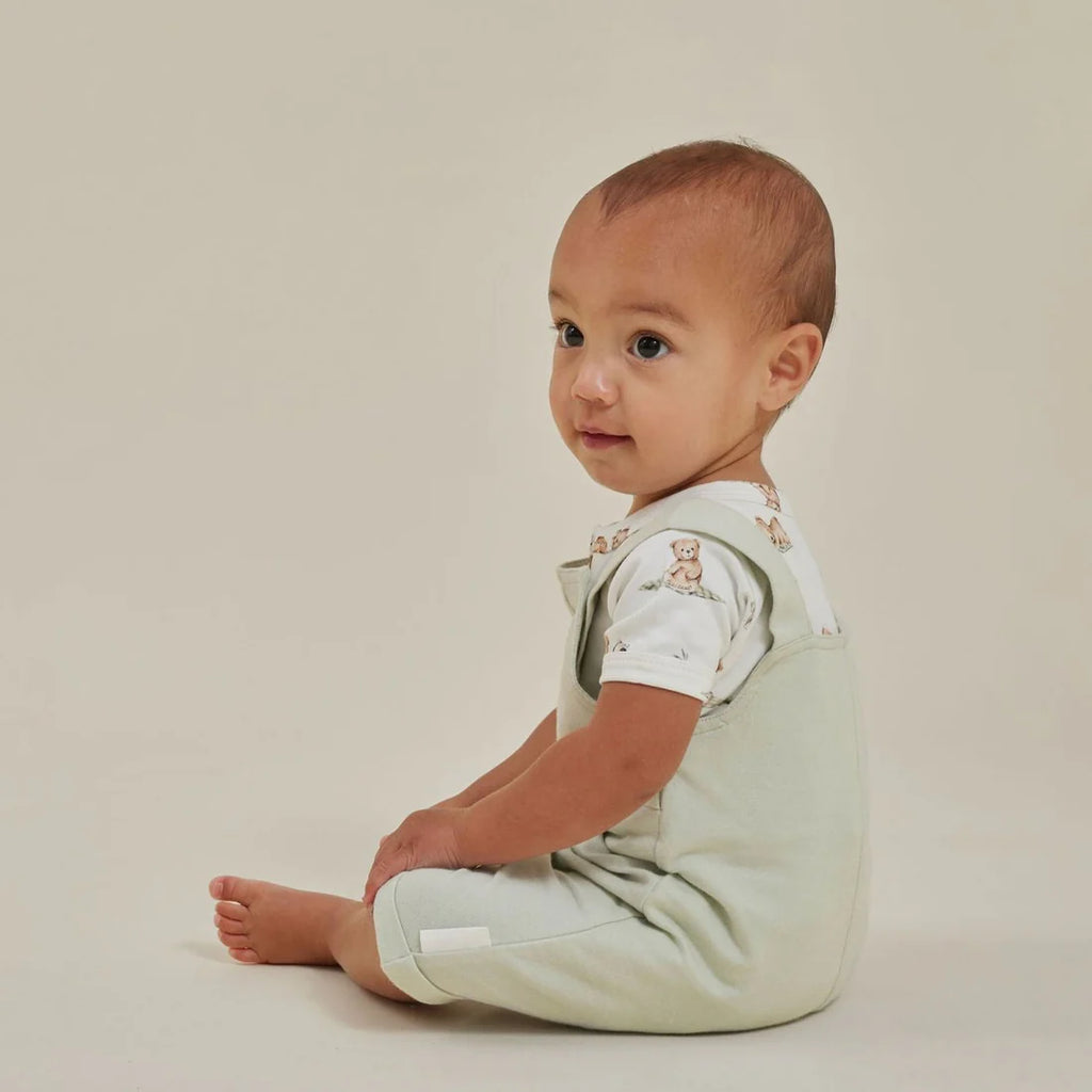 Aster & Oak Sage Chambray Overalls