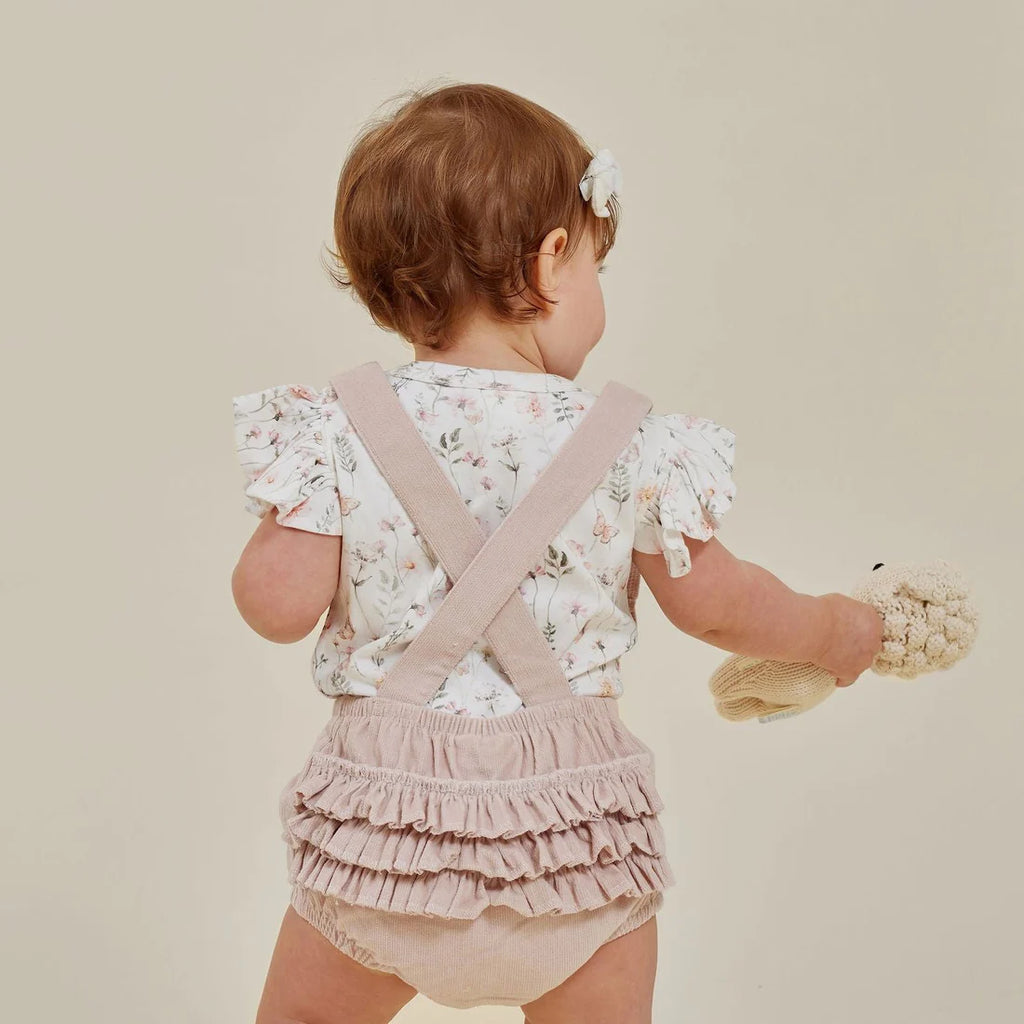 Aster & Oak Secret Garden AOP Onesie - White