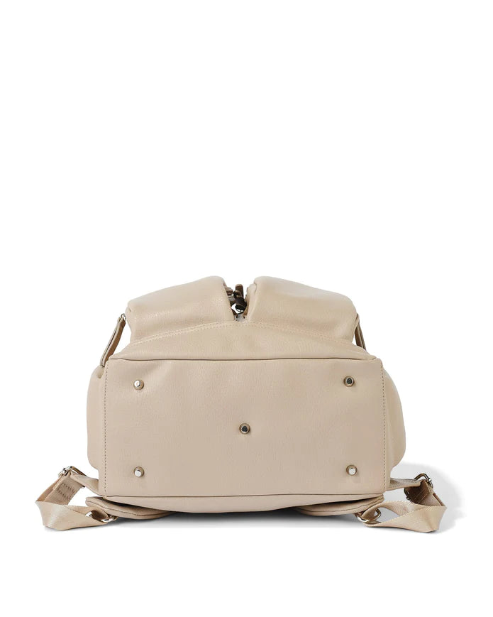 OiOi Faux Leather Backpack - Oat Dimple