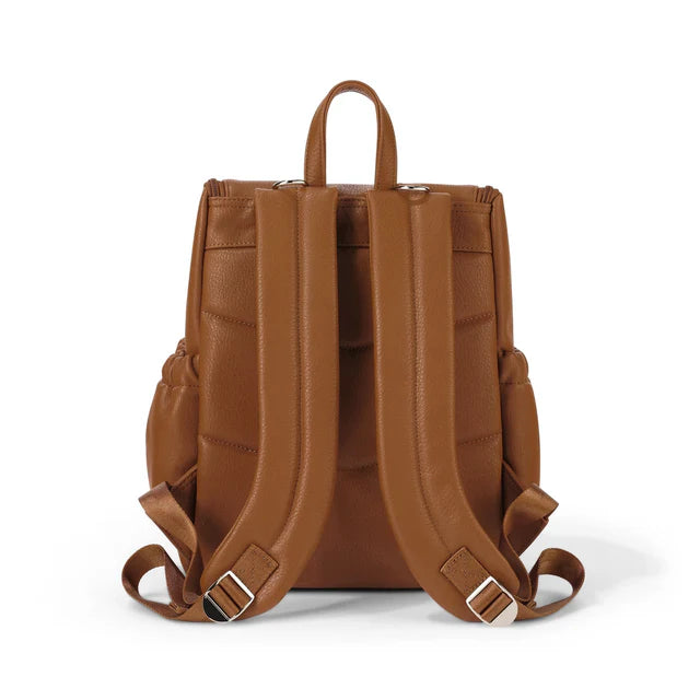 OiOi Mini Signature Backpack - Chestnut Brown Vegan Leather