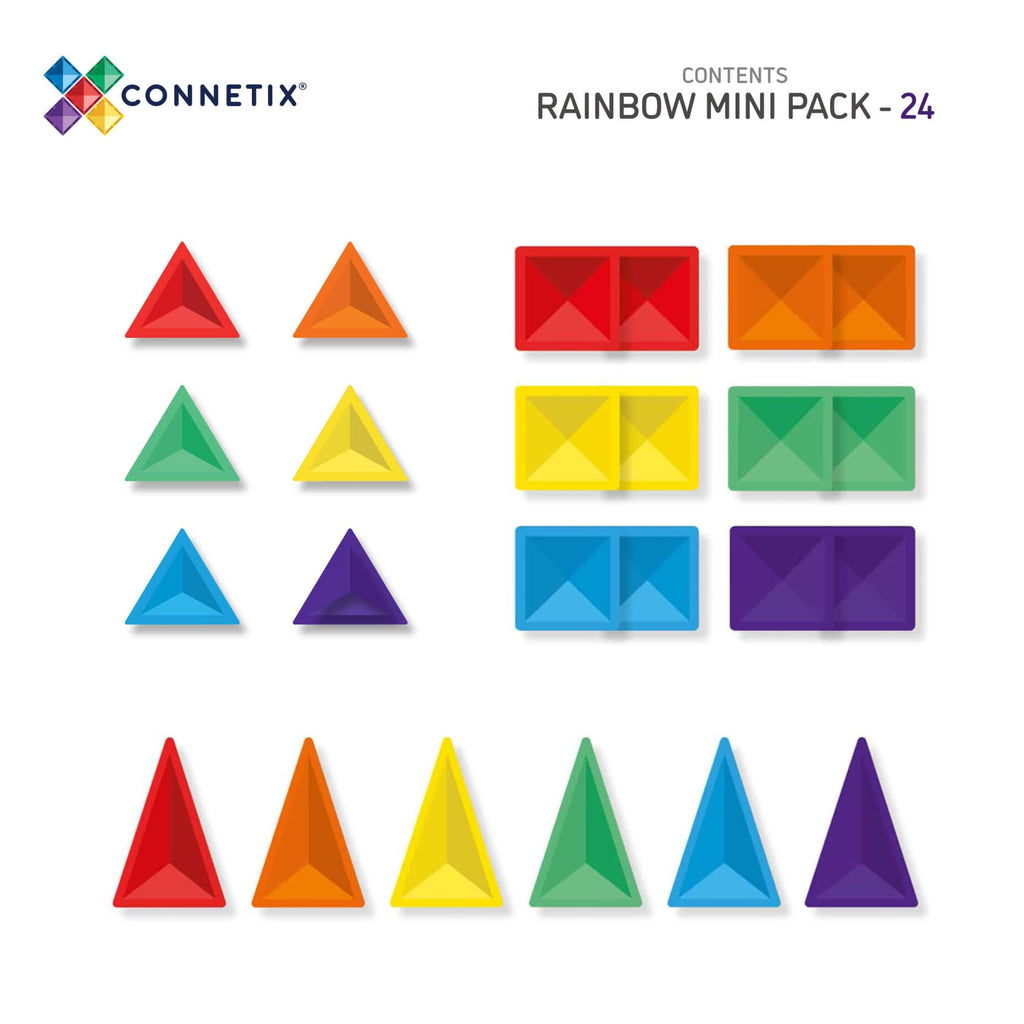 24 pc Rainbow Mini Pack - Connetix