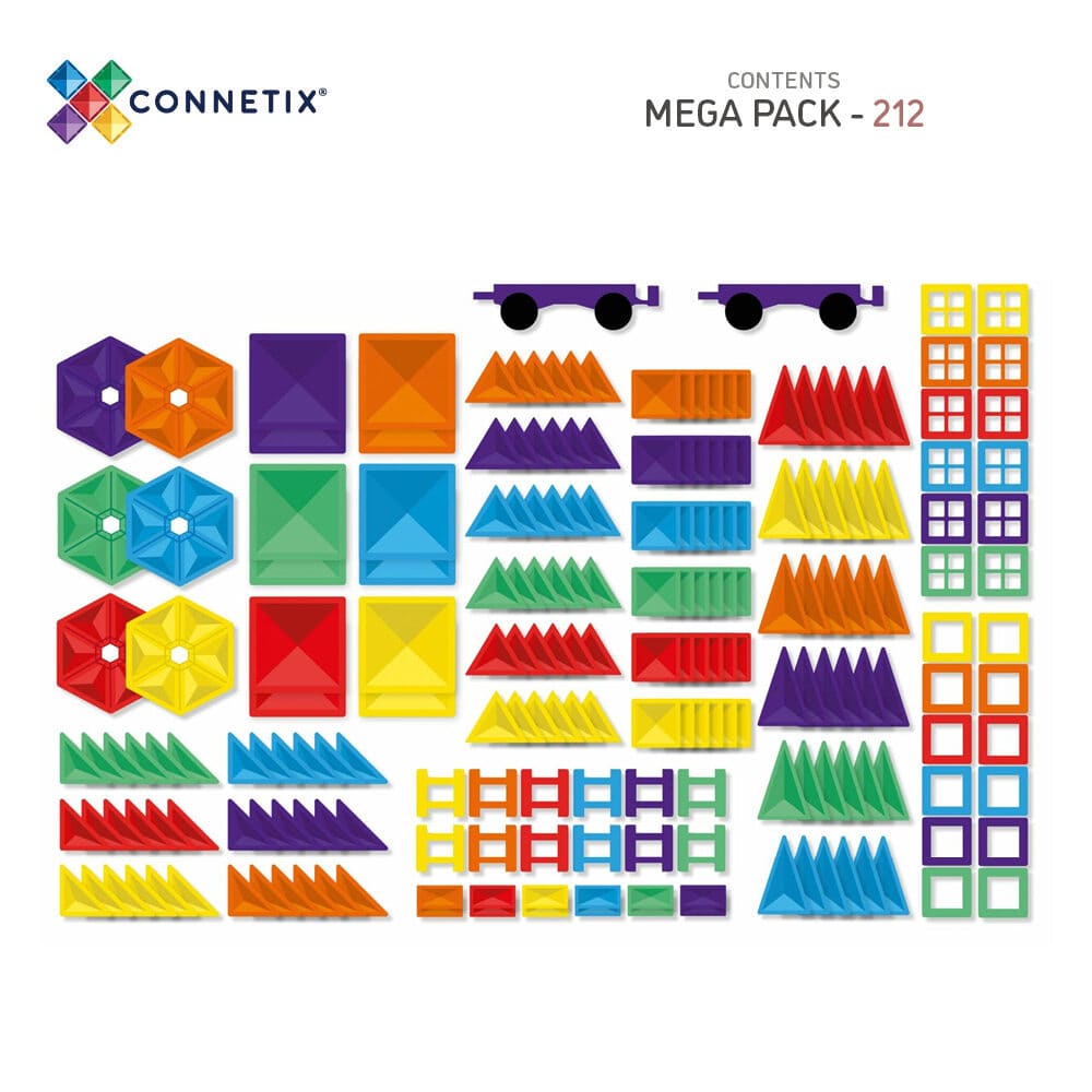 212 pc Rainbow Mega Pack - Connetix