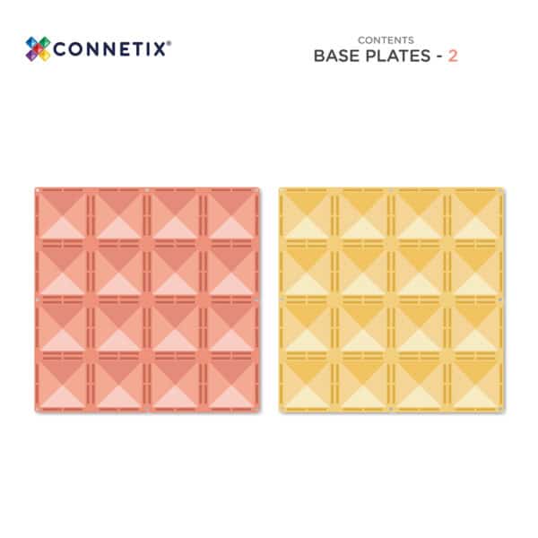 Connetix Pastel Lemon & Peach Base Plate