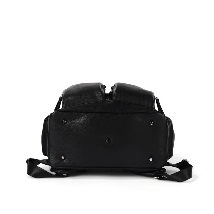 OiOi Signature Nappy Backpack - Black Dimple Vegan Leather