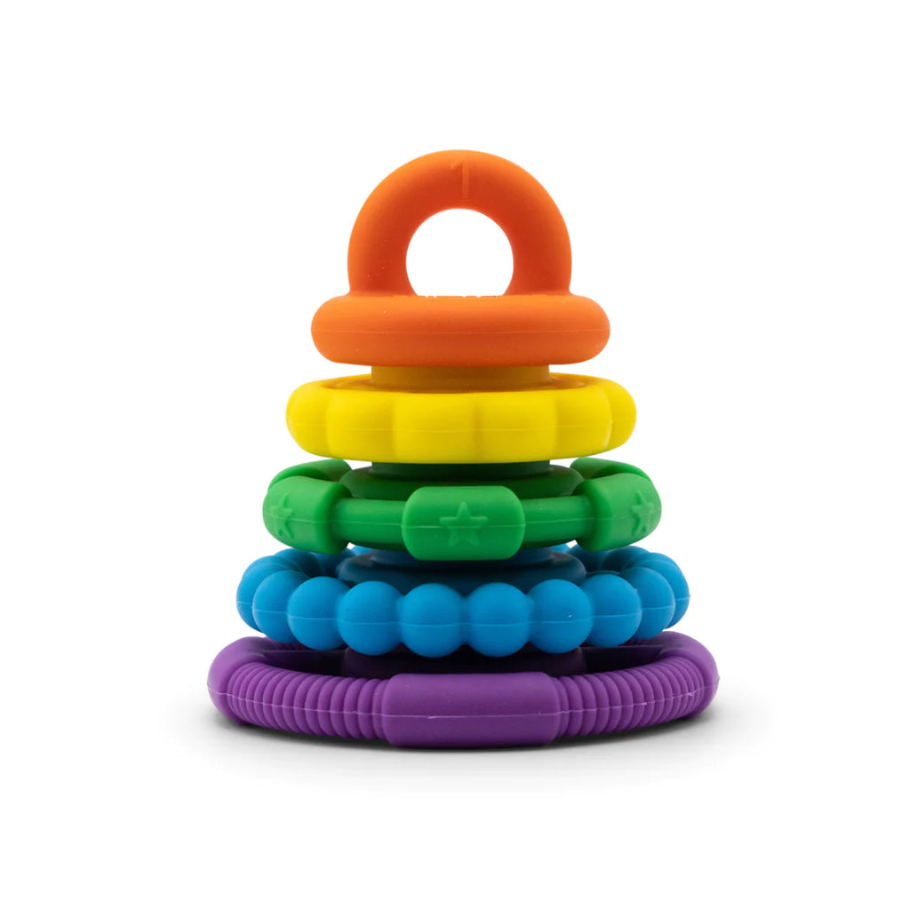 Jellystone Designs Rainbow Stacker and Teether Toy - Rainbow Bright