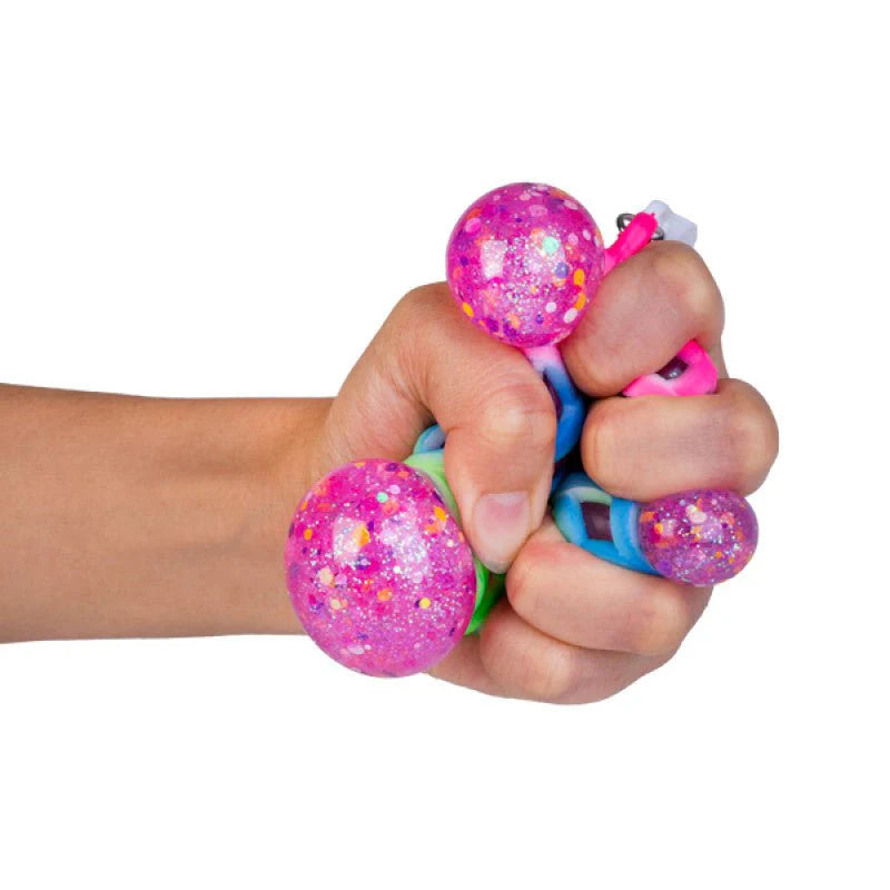 Sensory Squishy Ball Keychain - Glitter