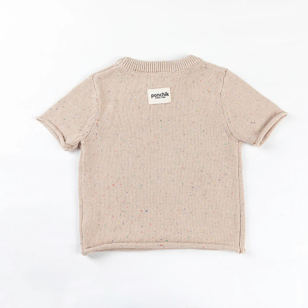 Ponchik Cotton Tee - Sugar Cookie Speckle Knit