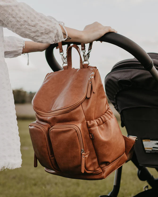 OiOi Nappy Backpack - Tan Vegan Leather