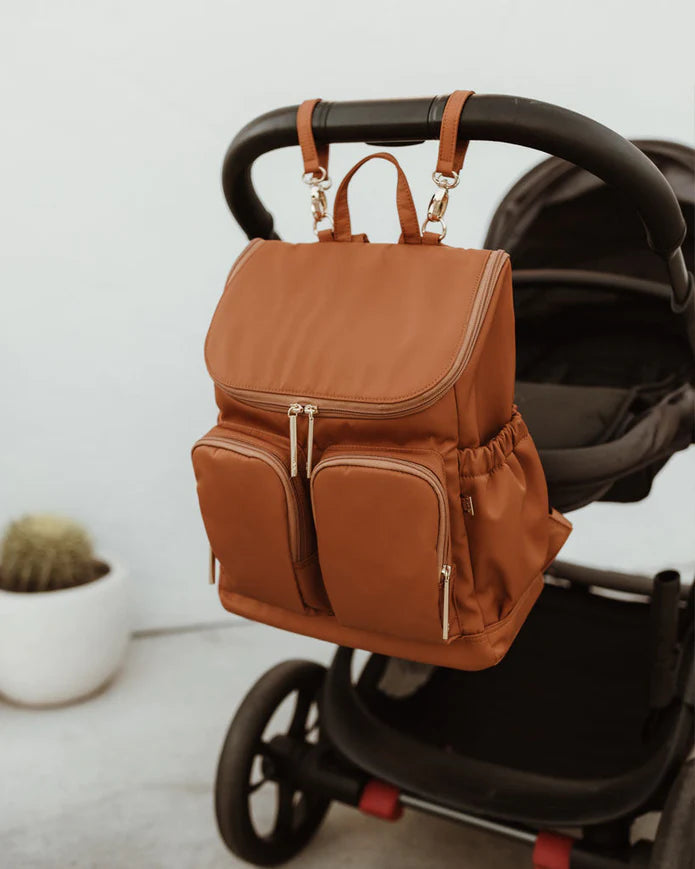 OiOi Nylon Nappy Backpack - Ocre/Gold