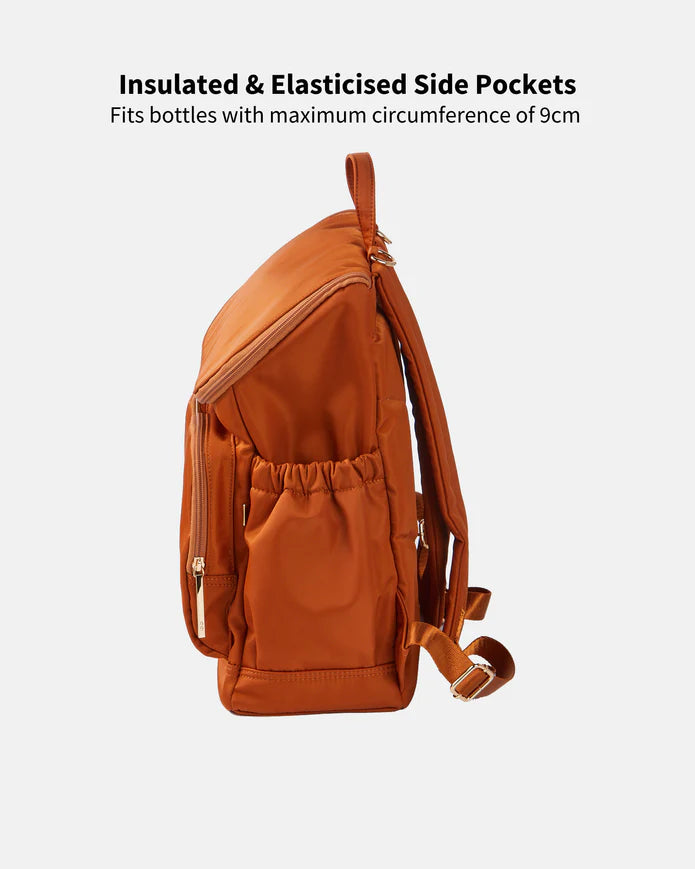 OiOi Nylon Nappy Backpack - Ocre/Gold