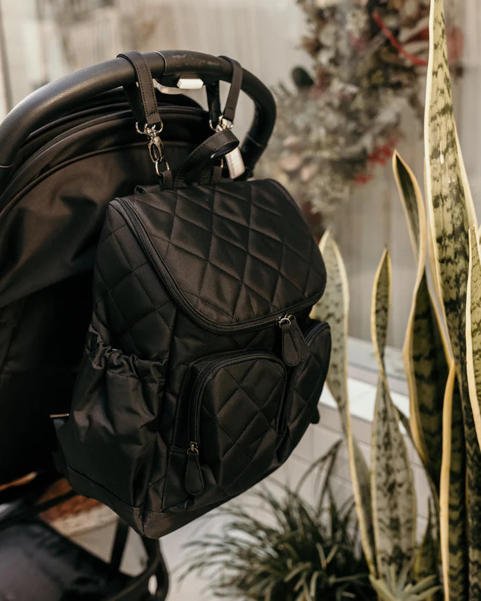OiOi Black Quilt Backpack