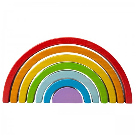 Bigjigs Toys Wooden Stacking Rainbow - Small